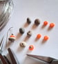 Pebble & Orange Bead Earrings - Image 6