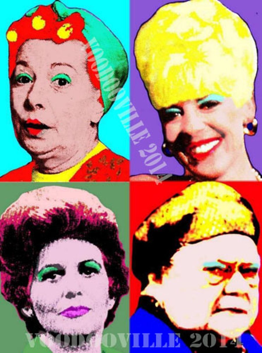 Bet Lynch Ena Sharples  Hilda Ogden & Elsie Tanner Coronation Street  pop art 