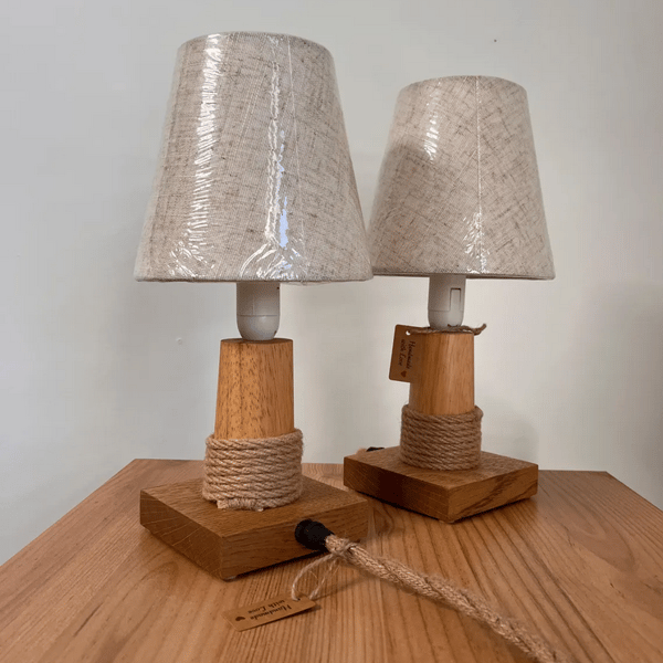 Wooden Nightstand Lamps
