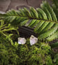 Brushed sterling heart stud earrings - Image 5