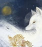 Winter Moon In Wolf, Original Art Print - Image 1