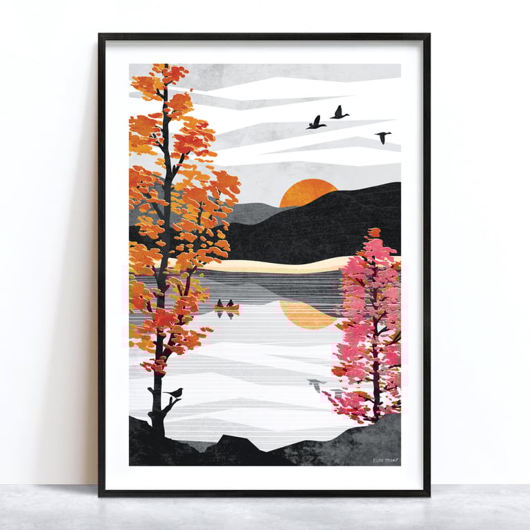 Reflect Illustrated Art Print 