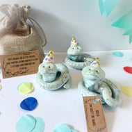 Handmade porcelain party snake 