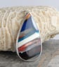 Cornish surfite and silver pendant (copper sparkles) - Image 1