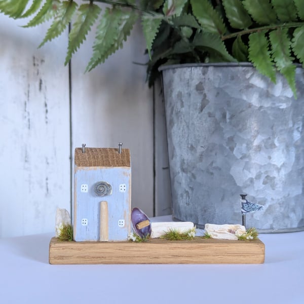 Handmade Tiny Coastal Oak Cottage Home Decor