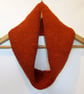 Cowl Infinity Scarf in Burnt Orange Alpaca Wool - Image 1