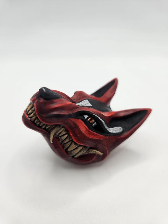 Fridge Magnet Samurai Kitsune Demon Decoration
