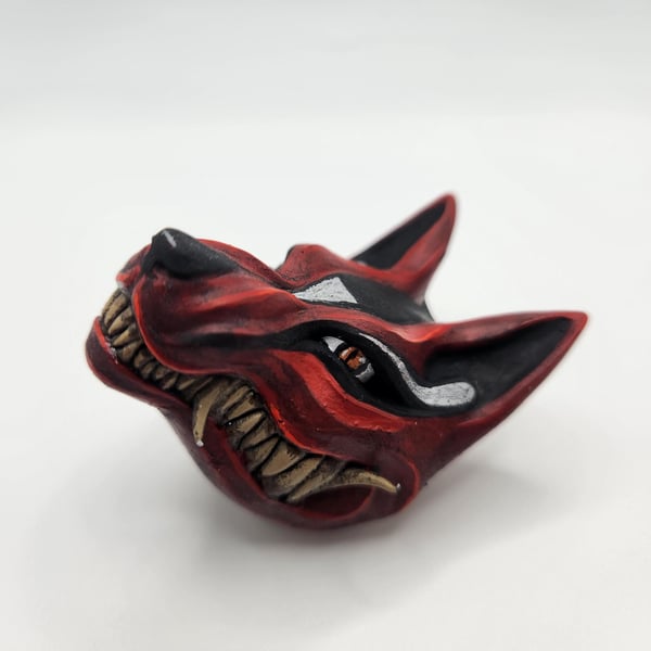 Fridge Magnet Samurai Kitsune Demon Decoration