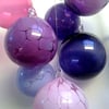 Damson Deep Purple Hand Blown Glass Bauble, Christmas Decoration
