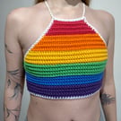 Custom LGBTQ Pride Halter Top - 100% cotton - XS to XL
