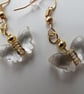 Clear Butterfly Dangle Ear-rings - Image 3