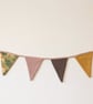 Safari Nursery Bunting - Tactile Fabric Garland with Quilted Leaves FREE POSTAGE