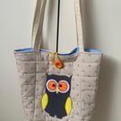Owl tote bag