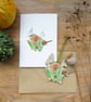 Wren and Snowdrops Wooden Hanging Decoration - Image 8