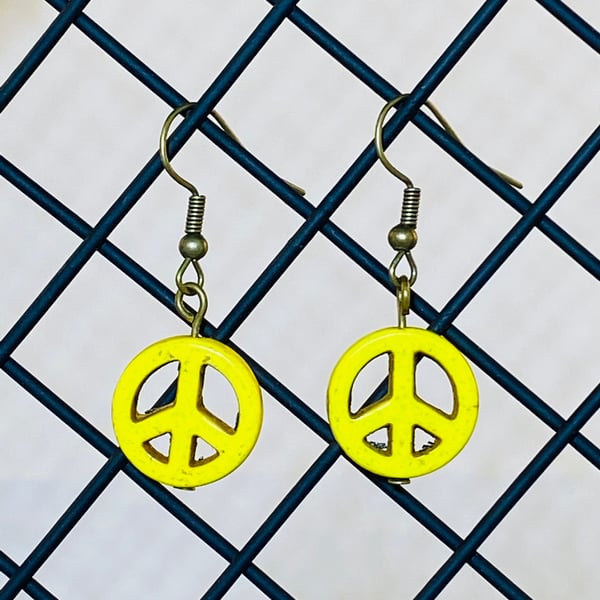 Yellow CND earrings 