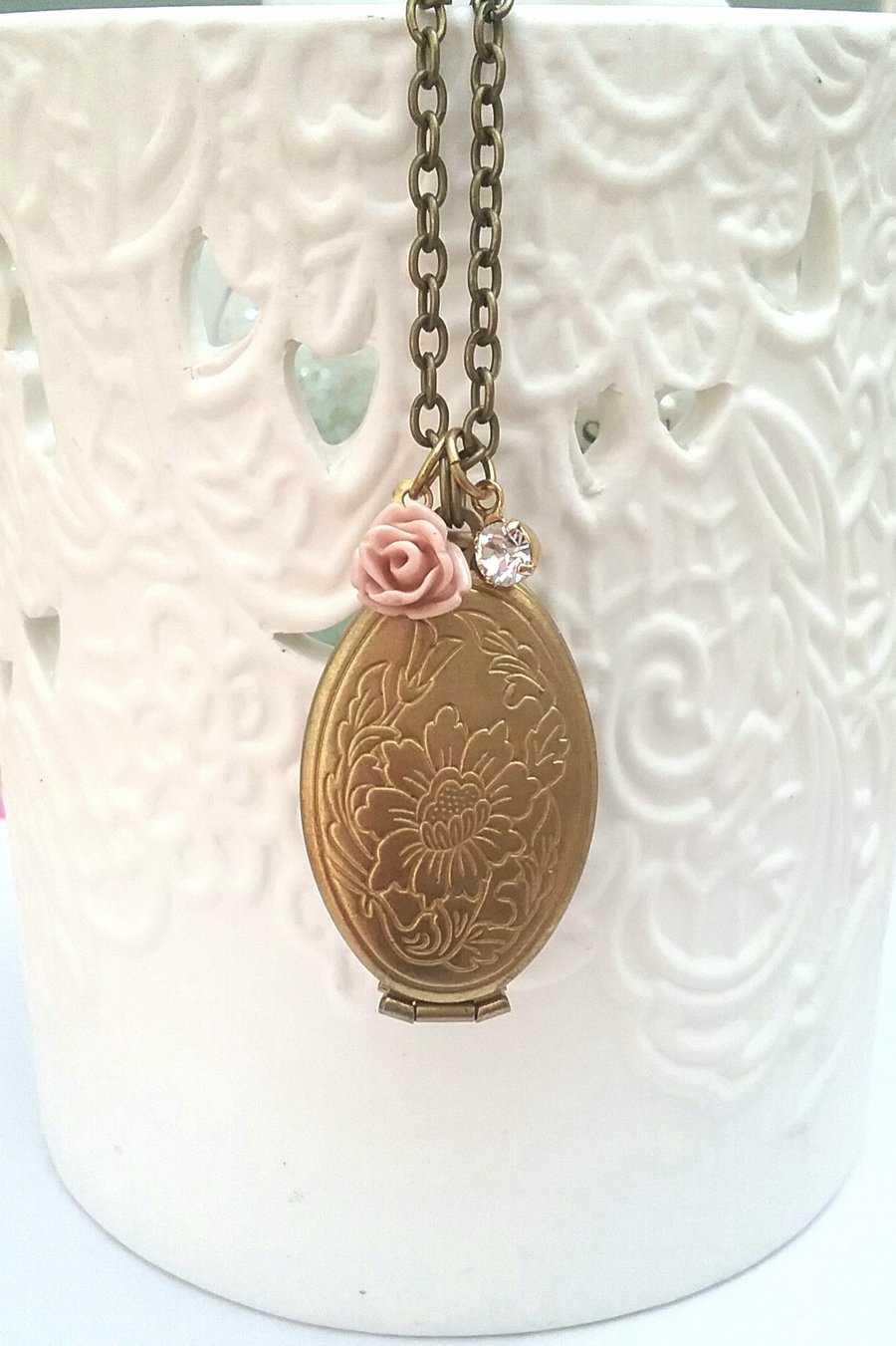 Raw Brass Photo Locket