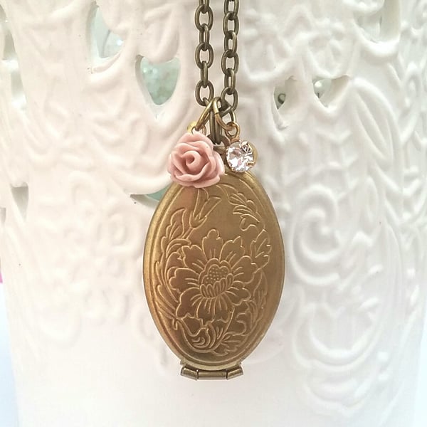 Raw Brass Photo Locket