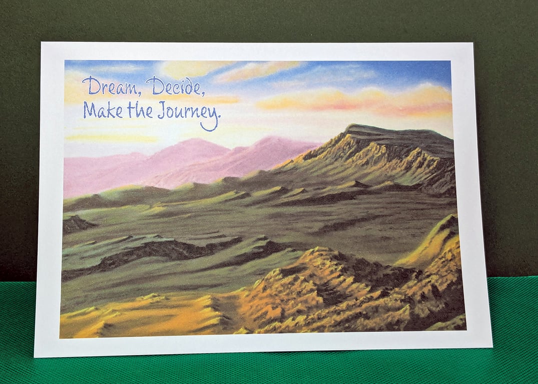 A Vibrant Dawn Art Card: Blank or Personalised A5-Size Greetings Card