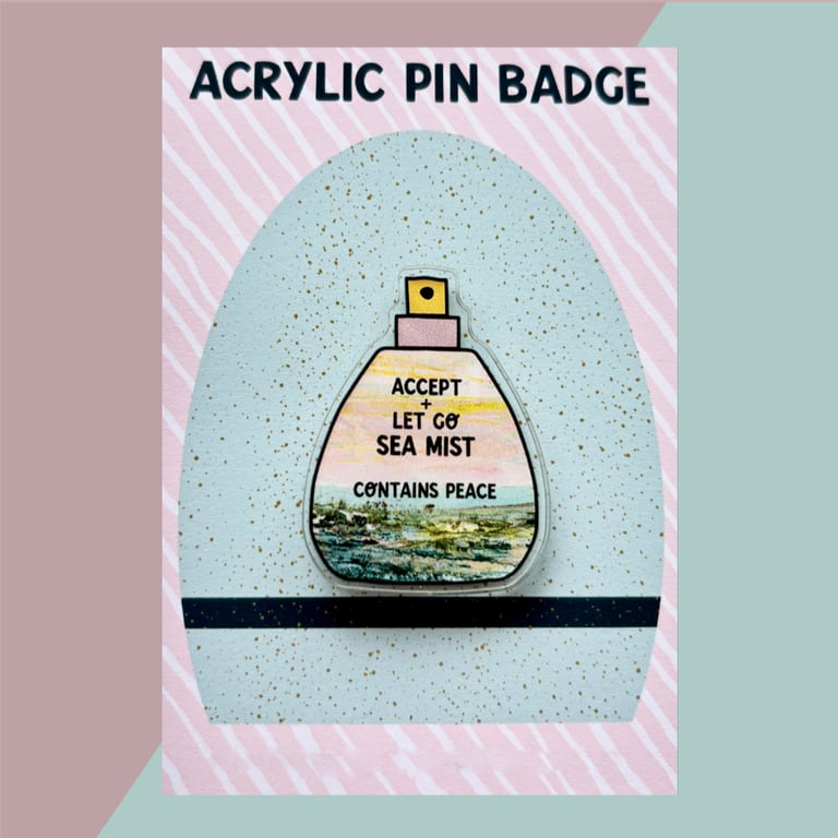 Super Seconds 'Accept & Let Go' Seascape Pin Badge - 249