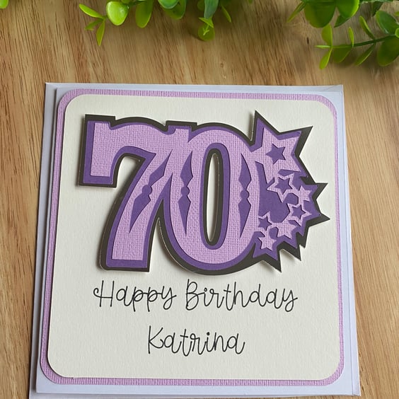 Personalised Age Card - 10, 18, 20, 30, 40, 50 