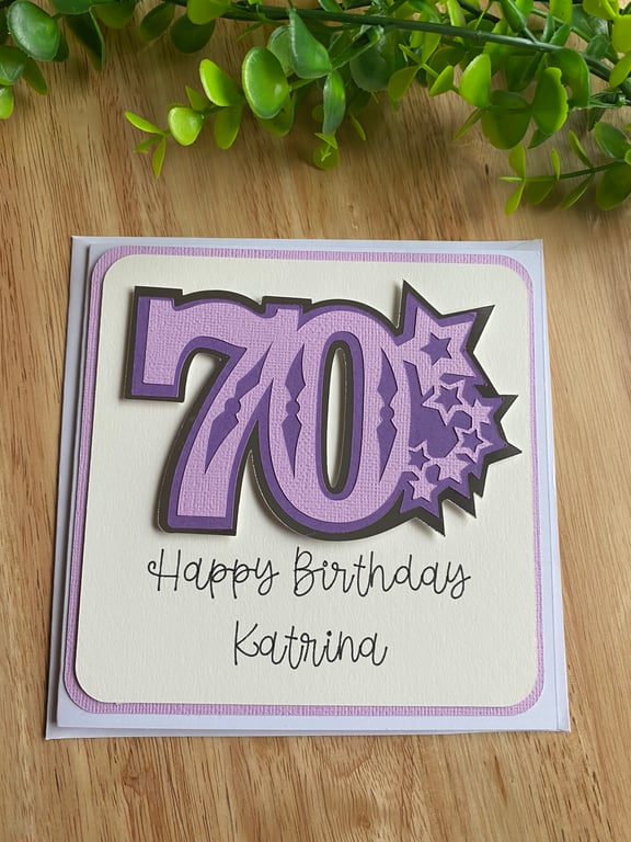 Personalised Age Card - 10, 18, 20, 30, 40, 50 