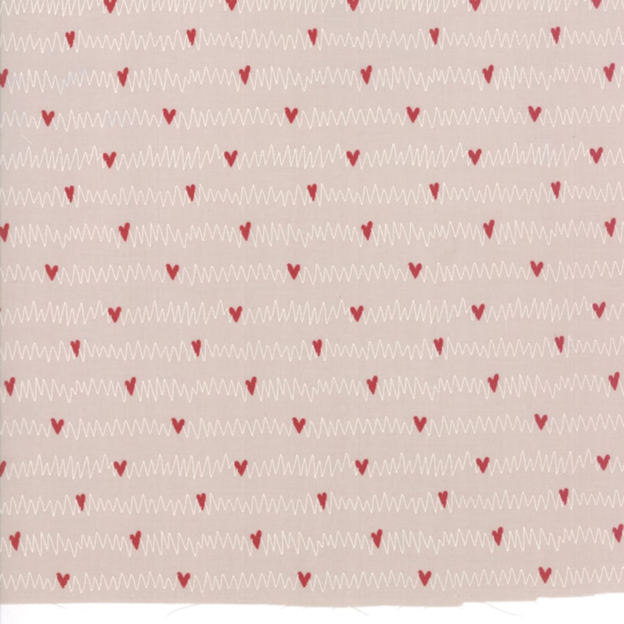Fat Quarter 'Love'  with hearts by Sandy Gervais  for Moda