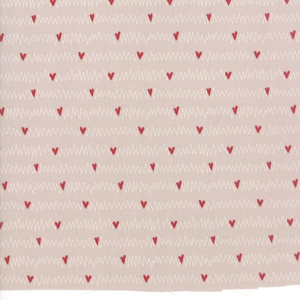Fat Quarter 'Love'  with hearts by Sandy Gervais  for Moda