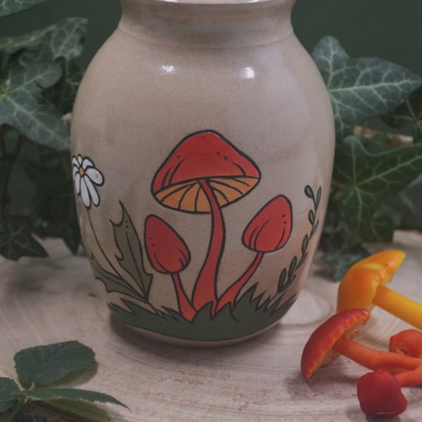 Hand painted ceramic vase