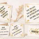 Art Deco Wedding Stationery Full Set 