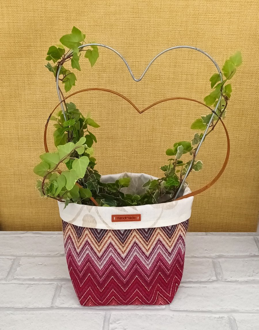 Fabric bucket, bucket storage, potplant cover