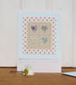 Hearts & Stars card hand-stitched mini textile for all sorts of special times! - Image 4