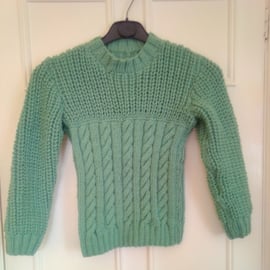 Child's Round Neck Cable and Fisherman's Rib Jumper, Gift Ideas for Children