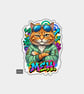 Funny Die Cut Vinyl Sticker - Meh Cat