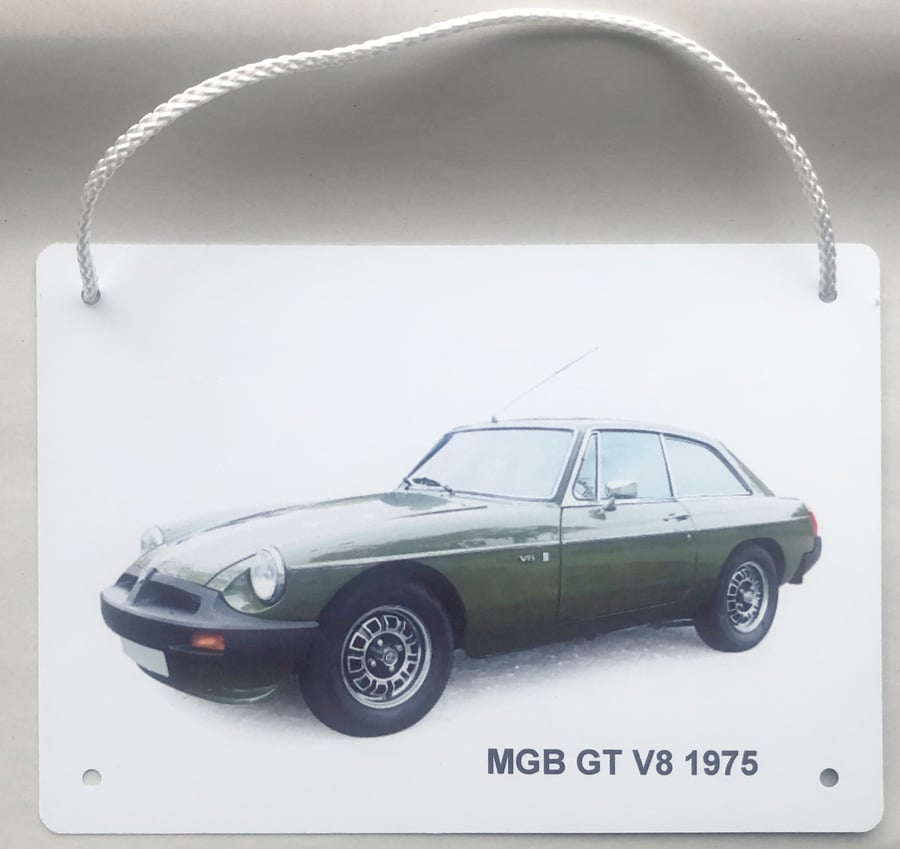 MGB GT V8 1975 - Aluminium Plaque - A5 or 203x304mm