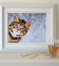 Tabby Cat. Cute Ginger Kitten painting - Image 3