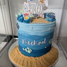 Fishing Birthday Cake Topper