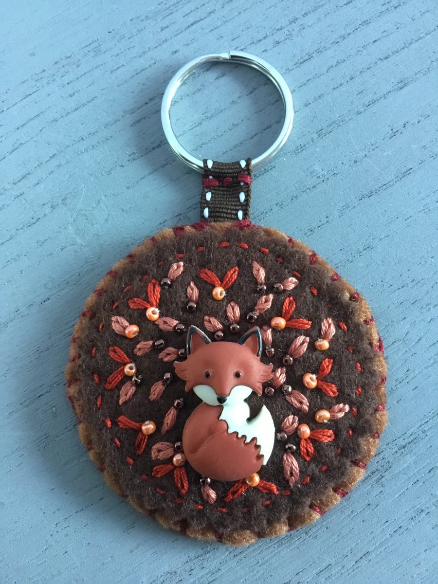 Fox Key Ring or Handbag Accessory 