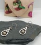 Opal raindrop earrings sterling silver October Birthday gift