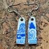 Handmade Ceramic Earrings One of a Kind Sterling Silver Eco Friendly Gifts