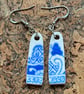 Handmade Ceramic Earrings One of a Kind Sterling Silver Eco Friendly Gifts