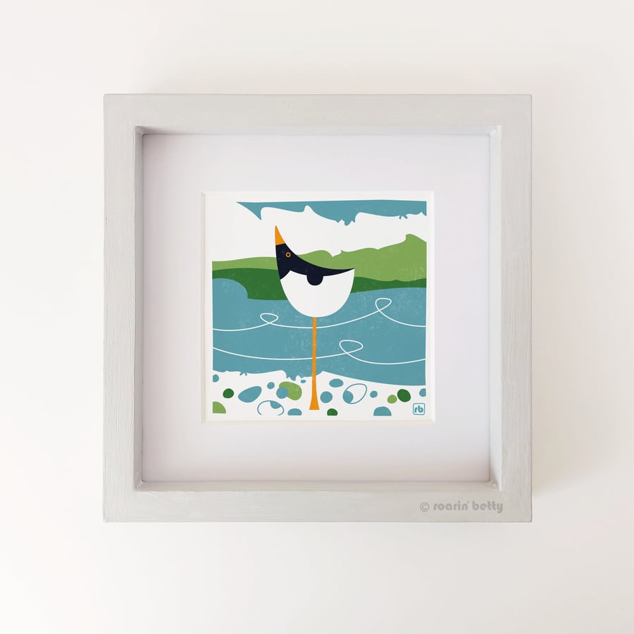 Oystercatcher Waiting For The Tide, original Giclee print