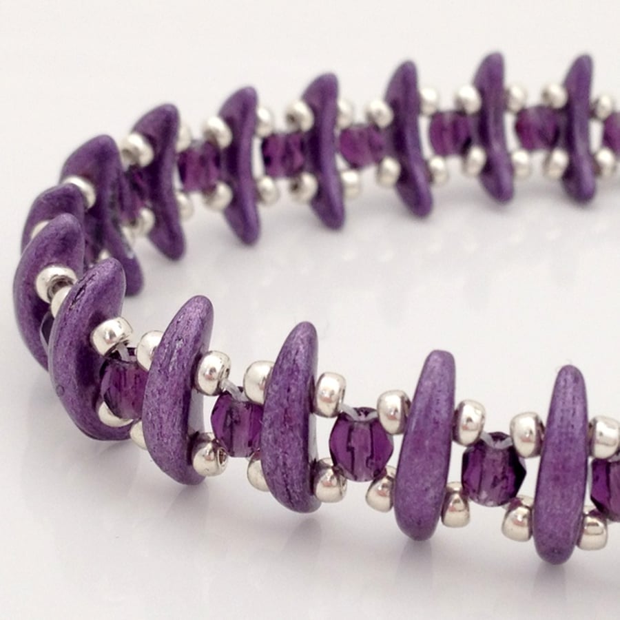 Purple Crescent Bracelet