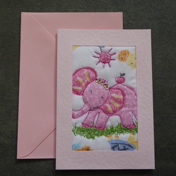 Individually Hand Crafted Textile Blank Card
