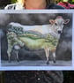 Cow Landscape Art Giclee Print - "Mother of us All" - wildlife art, surreal art  - Image 3