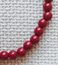 Ladies Red Cinnabar Elastic Bead Bracelet - Image 3