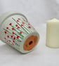 Hand Painted Red Poppies on Cream Terracotta Pot XL - Image 8
