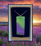 Lavender fields lightweight clay pendant necklace