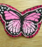 Large Soft Pink Butterfly Hair Clip, Felt Hair Accessory - Image 1
