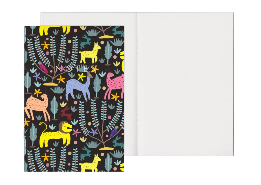 Plain Pages A5 Notebook - The Lion and the Hare