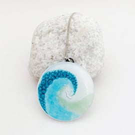 Seconds Sunday - Fused Glass Coastal Necklace